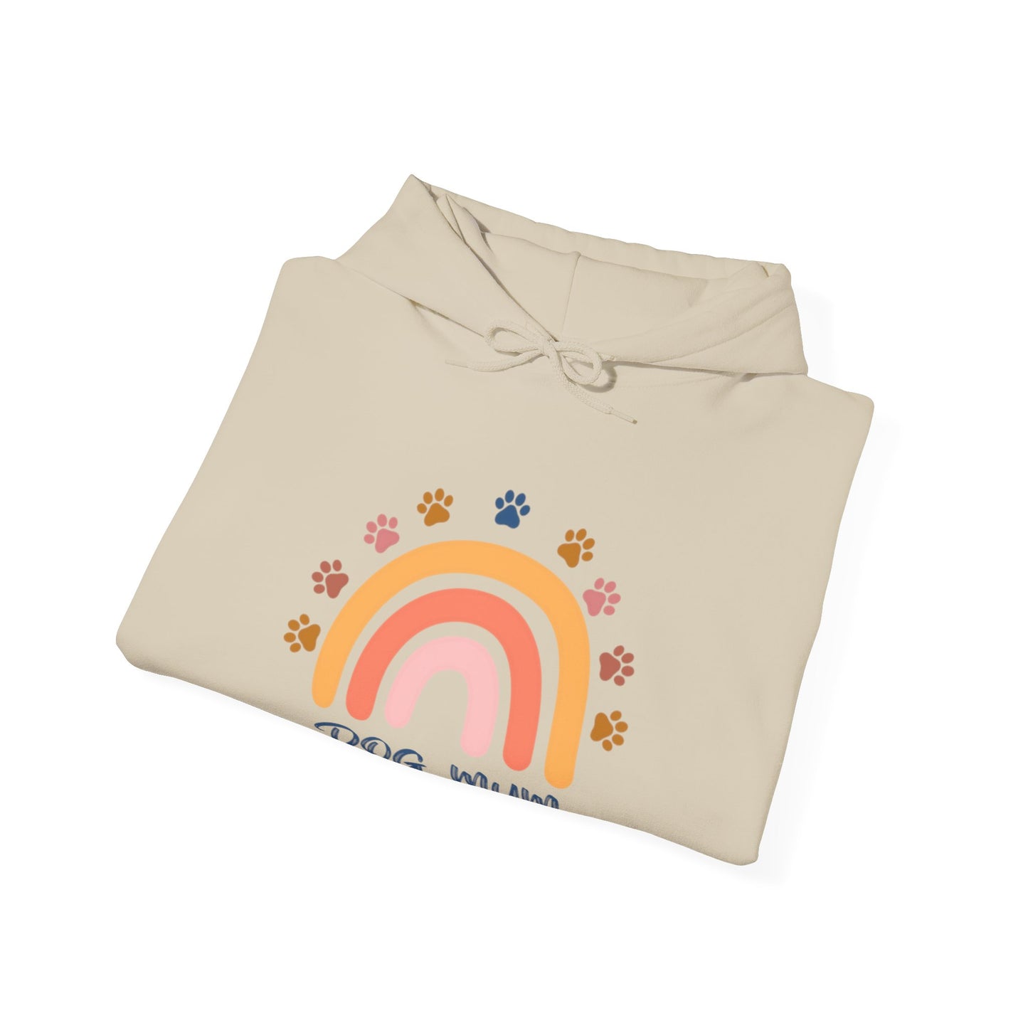 Dog Mum Retro Rainbow Hoodie, Pet Lover Sweatshirt, Gift for Dog Owners, Cute Dog Mom Apparel, Cozy Dog Owner Hoodie, Women’s Unisex Sweatshirt