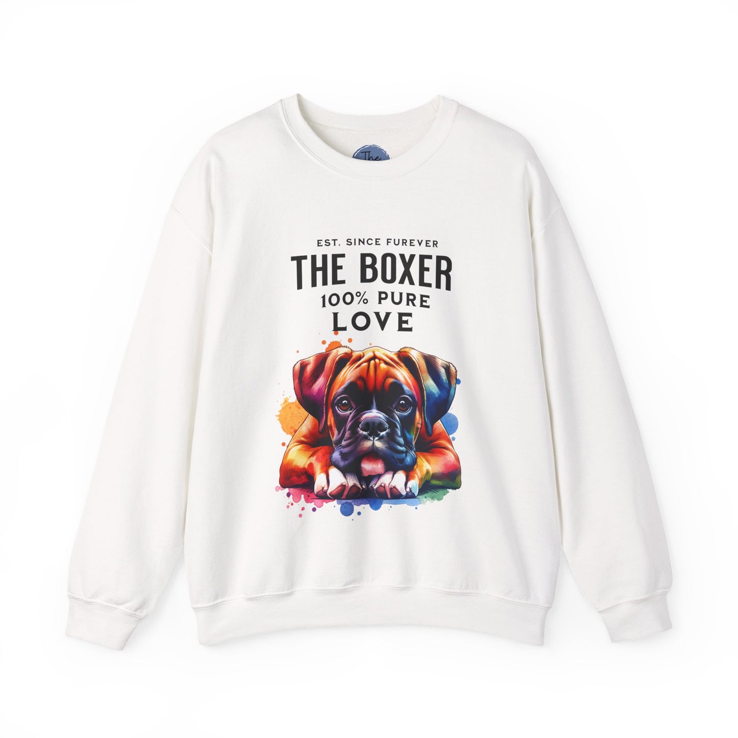 100% Love - Boxer Dog - Crewneck Sweatshirt