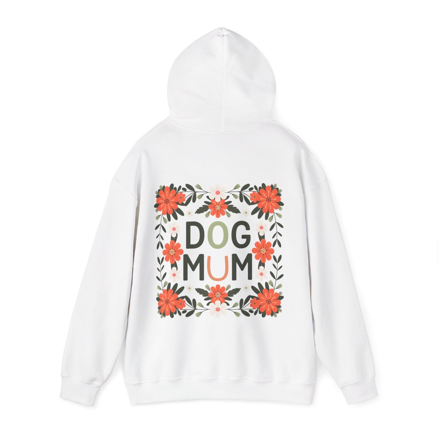 Floral Dog Mum Hoodie, Cozy Pet Lover Sweatshirt, Unique Gift for Dog Moms, Comfortable Everyday Wear, Cute Dog Owner Apparel