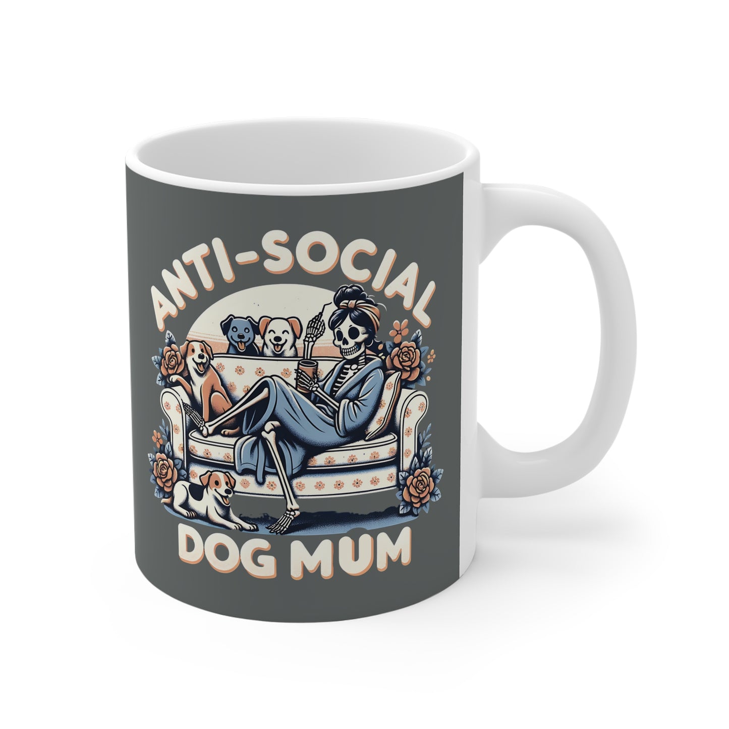 Anti-Social Dog Mum Coffee Mug | Pet Lover Gift | Funny Dog Mom Mug | Mother's Day Gift | Dog Lover Gift | Quirky Pet Mug