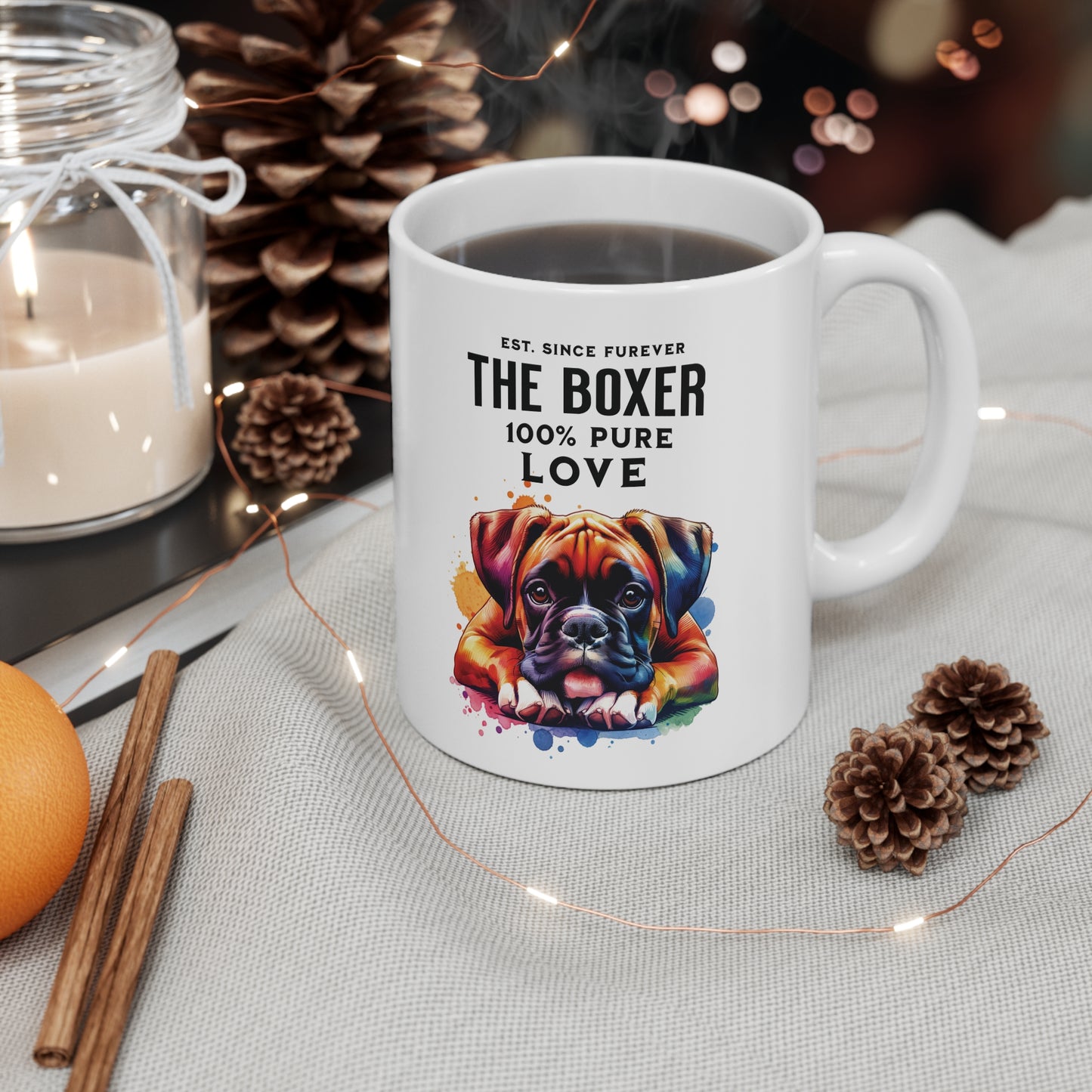 Boxer Dog Mug - 100% Pure Love,