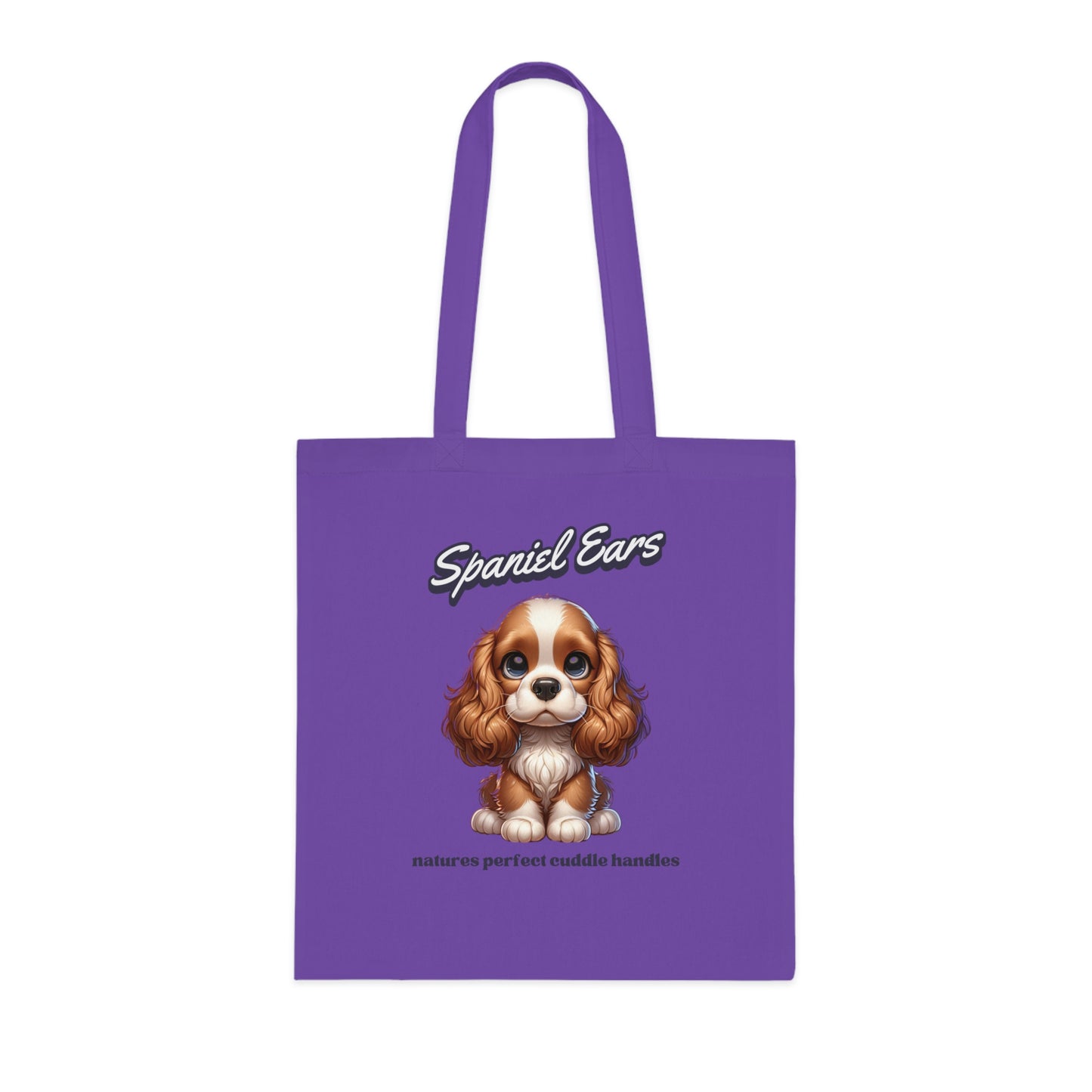 Cute Spaniel Ears Cotton Tote Bag, Dog Lover Gift, Eco-Friendly Shopping Bag, Pet Owner Essentials, Adorable Animal Art