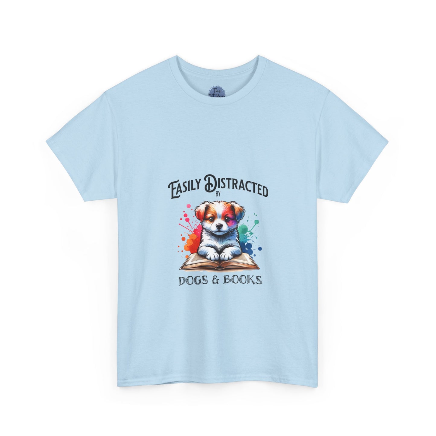 Easily Distracted Dogs & Books T-Shirt