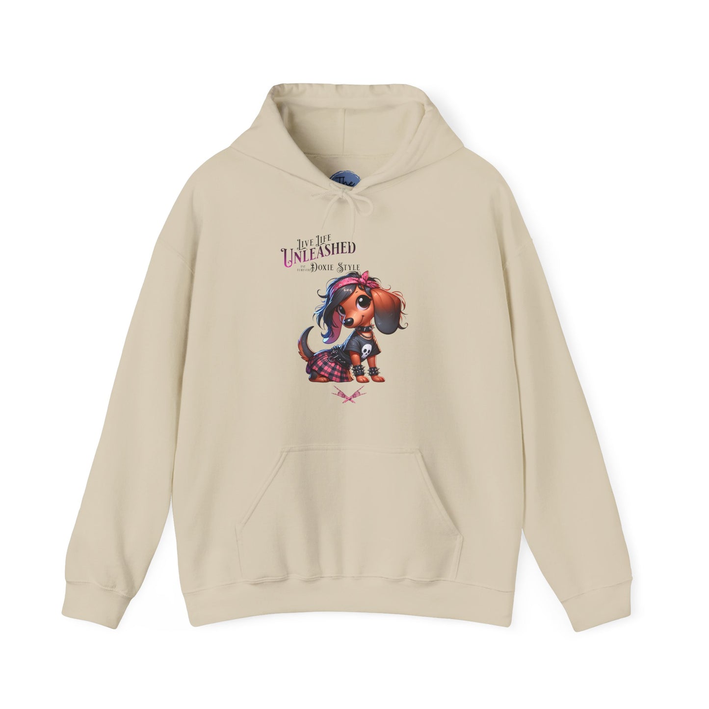 Doxie Style Unleashed : Unisex Heavy Blend Hooded Sweatshirt, Cozy Gift, Pet Lover Apparel, Animal Lover Hoodie, Unique Gift Idea
