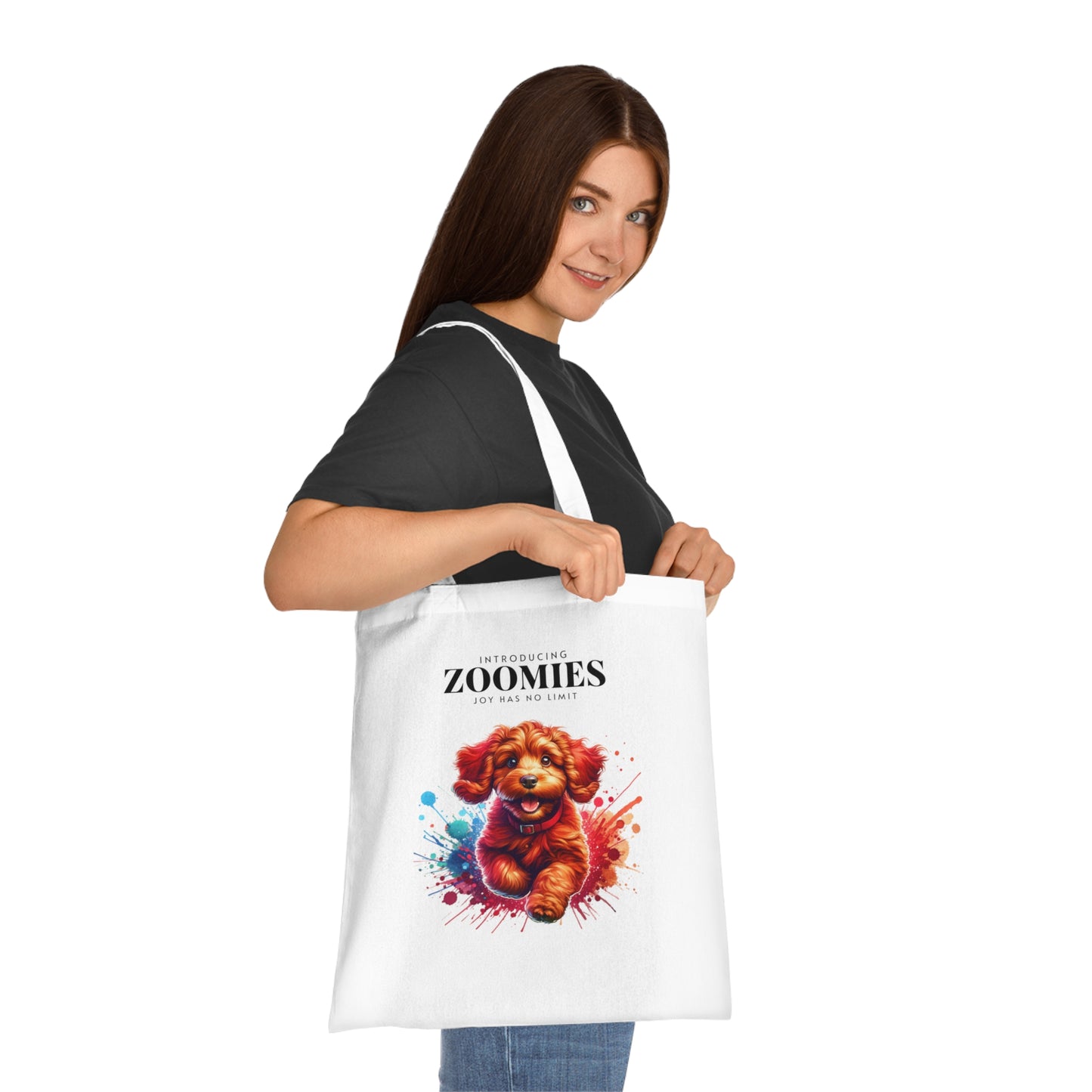 Zoomies - Joy has no limit – Cute Dog Canvas Shopper - Tote