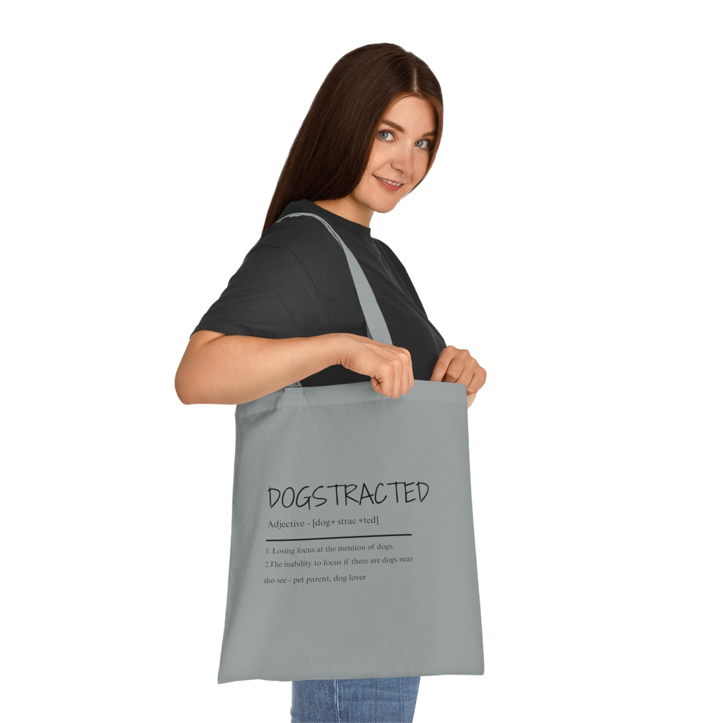 Dog-strac-ted Tote Bag, Dog Lovers Gift, Funny Cotton Tote, Eco-Friendly Shopping Bag, Pet Owner Accessory