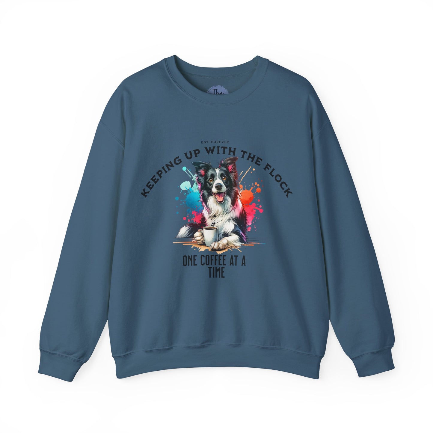 Colorful Dog Lover Crewneck Sweatshirt, Keeping Up with the Flock, Border Collie, Animal Lover Gift, Comfy Casual Wear, Pet Owner Apparel, Perfect [...]