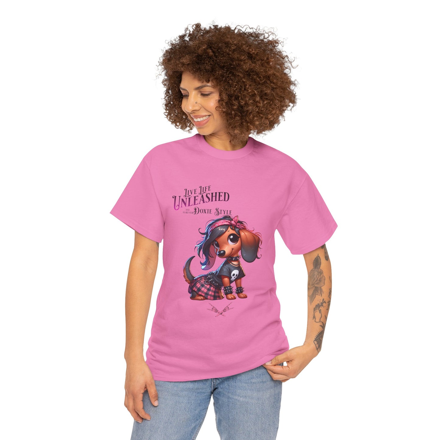 Doxie Style Unleashed  Dog Lover Tee, Cute Pet Shirt, Gift for Animal Lovers, Fun Casual T-Shirt for Every Day, Stylish Pet Apparel