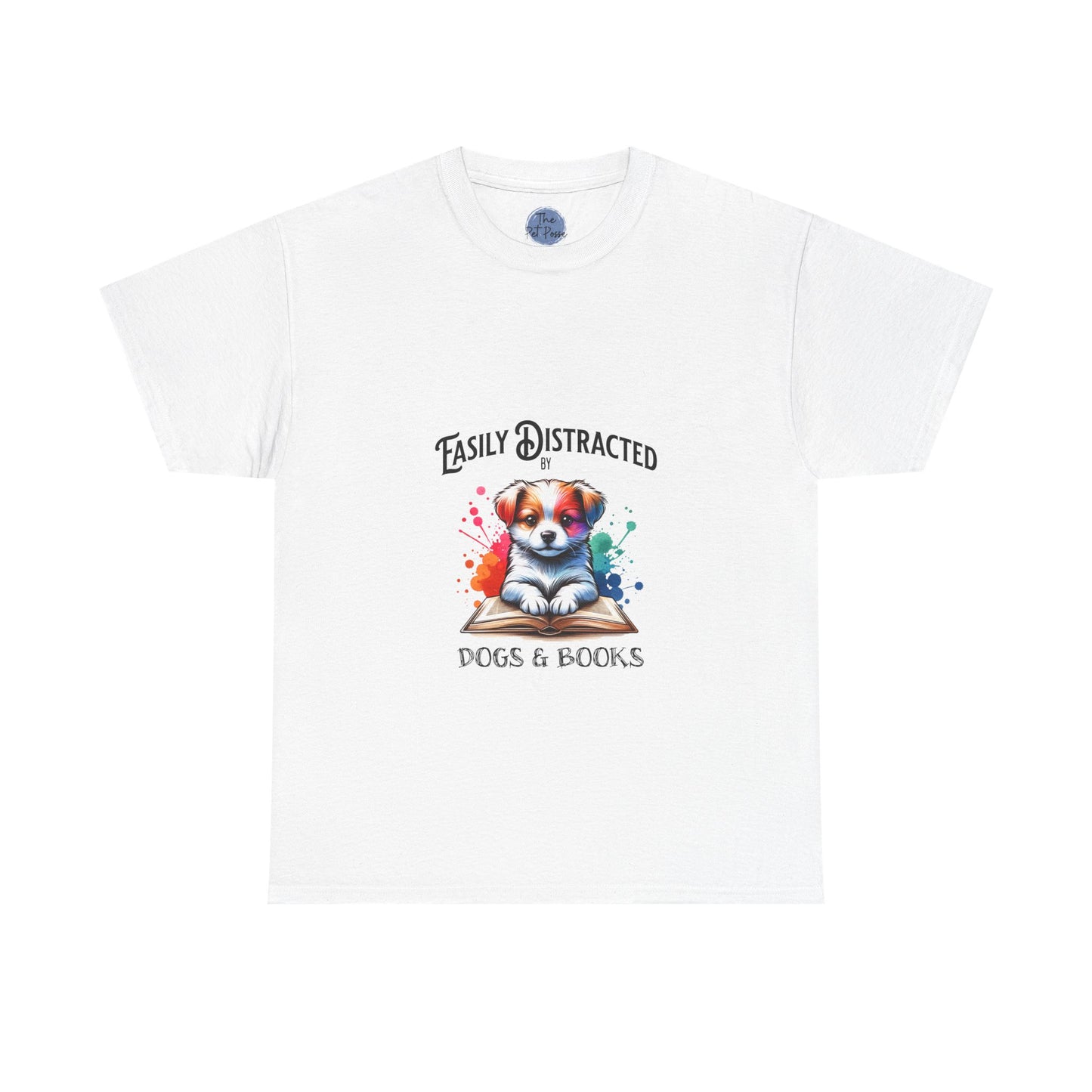 Easily Distracted Dogs & Books T-Shirt