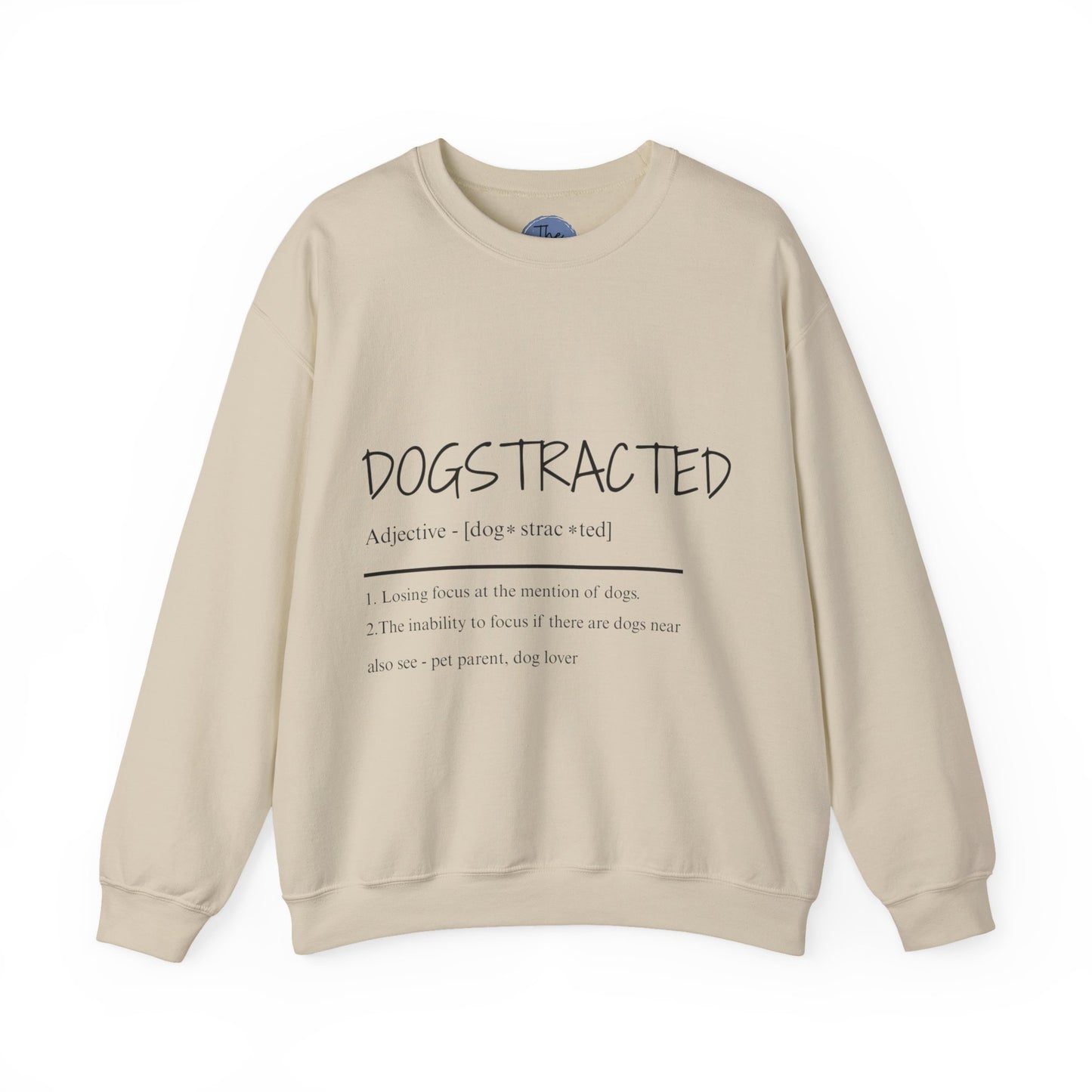Dogstracted Crewneck Sweatshirt, Gift for Dog Lovers, Cozy Fashion, Pet-Themed Apparel, Animal Lover Sweatshirt
