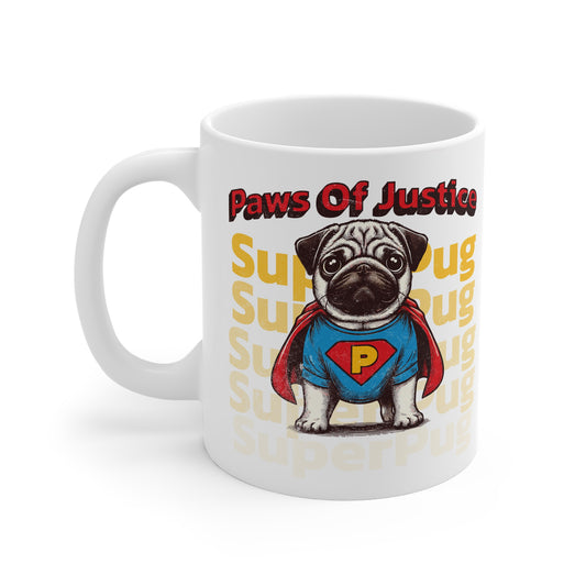 Super Pug Mug: Perfect Gift for Dog Lovers, Pet Owners, Superhero Fans, Unique Coffee Cups, Fun Birthday Celebrations