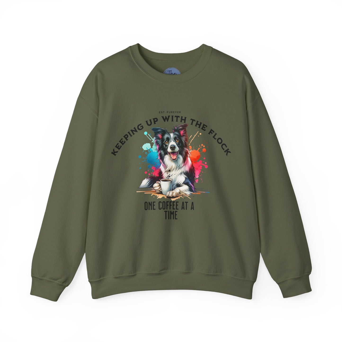 Colorful Dog Lover Crewneck Sweatshirt, Keeping Up with the Flock, Border Collie, Animal Lover Gift, Comfy Casual Wear, Pet Owner Apparel, Perfect [...]
