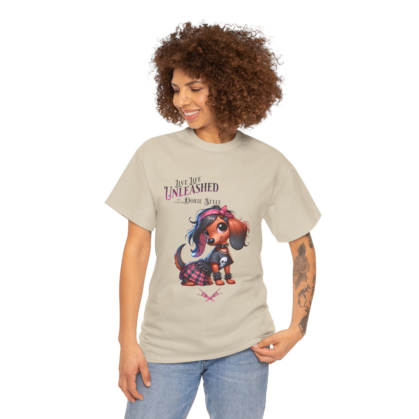 Doxie Style Unleashed  Dog Lover Tee, Cute Pet Shirt, Gift for Animal Lovers, Fun Casual T-Shirt for Every Day, Stylish Pet Apparel