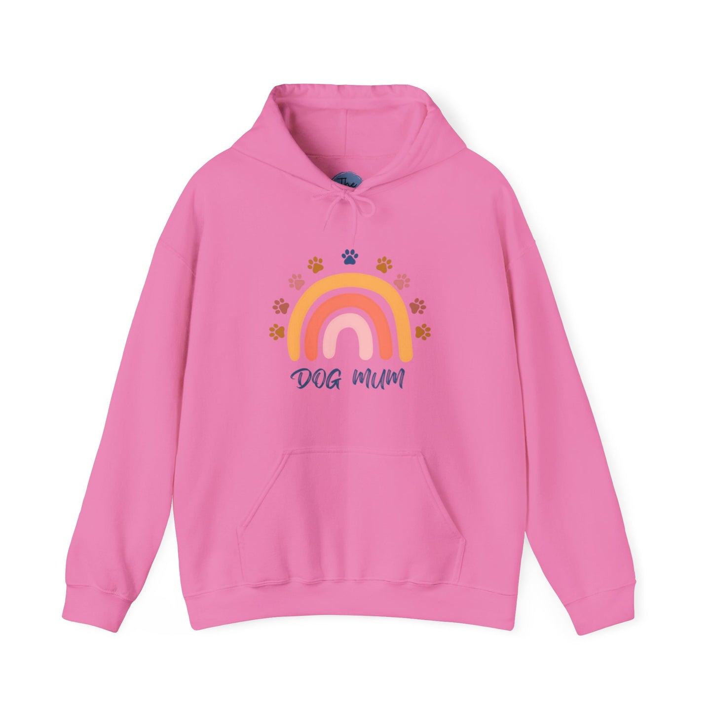 Dog Mum Retro Rainbow Hoodie, Pet Lover Sweatshirt, Gift for Dog Owners, Cute Dog Mom Apparel, Cozy Dog Owner Hoodie, Women’s Unisex Sweatshirt