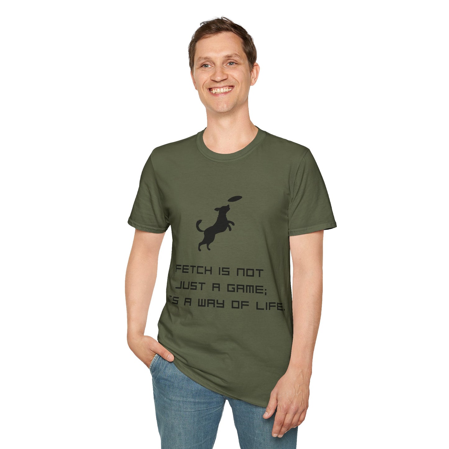 Funny Dog T-Shirt — “Fetch Not Just a Game, It’s a Wag of Life”