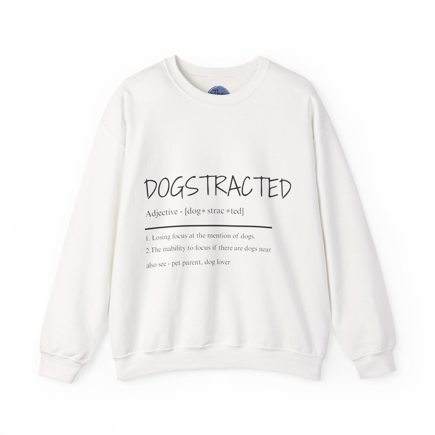 Dogstracted Crewneck Sweatshirt, Gift for Dog Lovers, Cozy Fashion, Pet-Themed Apparel, Animal Lover Sweatshirt