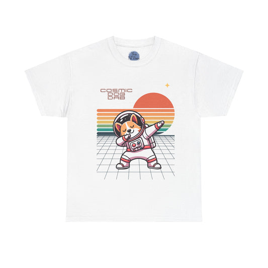 Cosmic Dog Dab Astronaut T-Shirt, Retro Space Tee, Unisex Tee, Gifts for Dog Lovers, Cute Graphic Tee, Birthday, Everyday Wear
