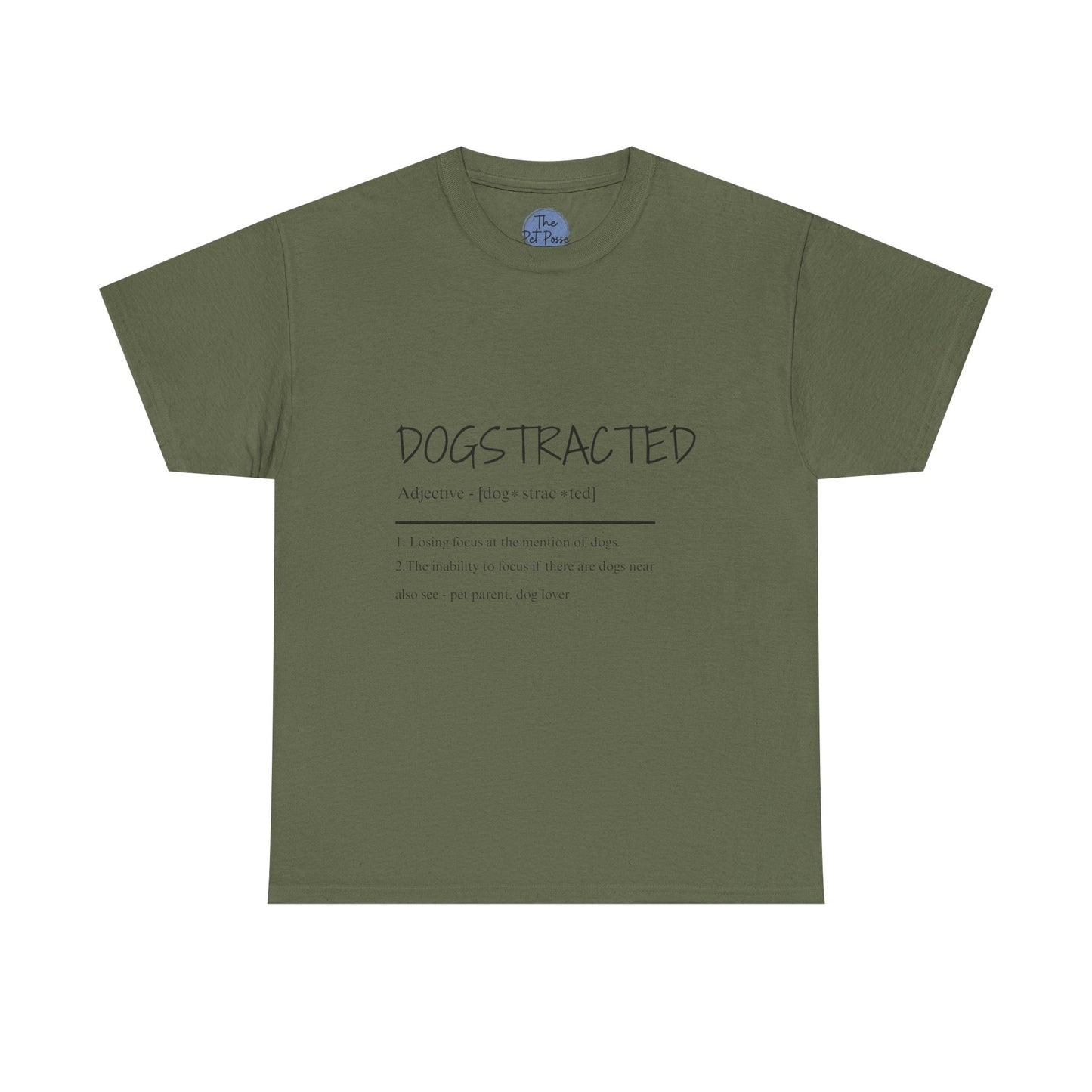 Dogstracted - Unisex Dog-Themed Heavy Cotton Tee - Perfect Gift for Dog Lovers, Casual Wear, Pet Owners, Birthdays, Dog Days