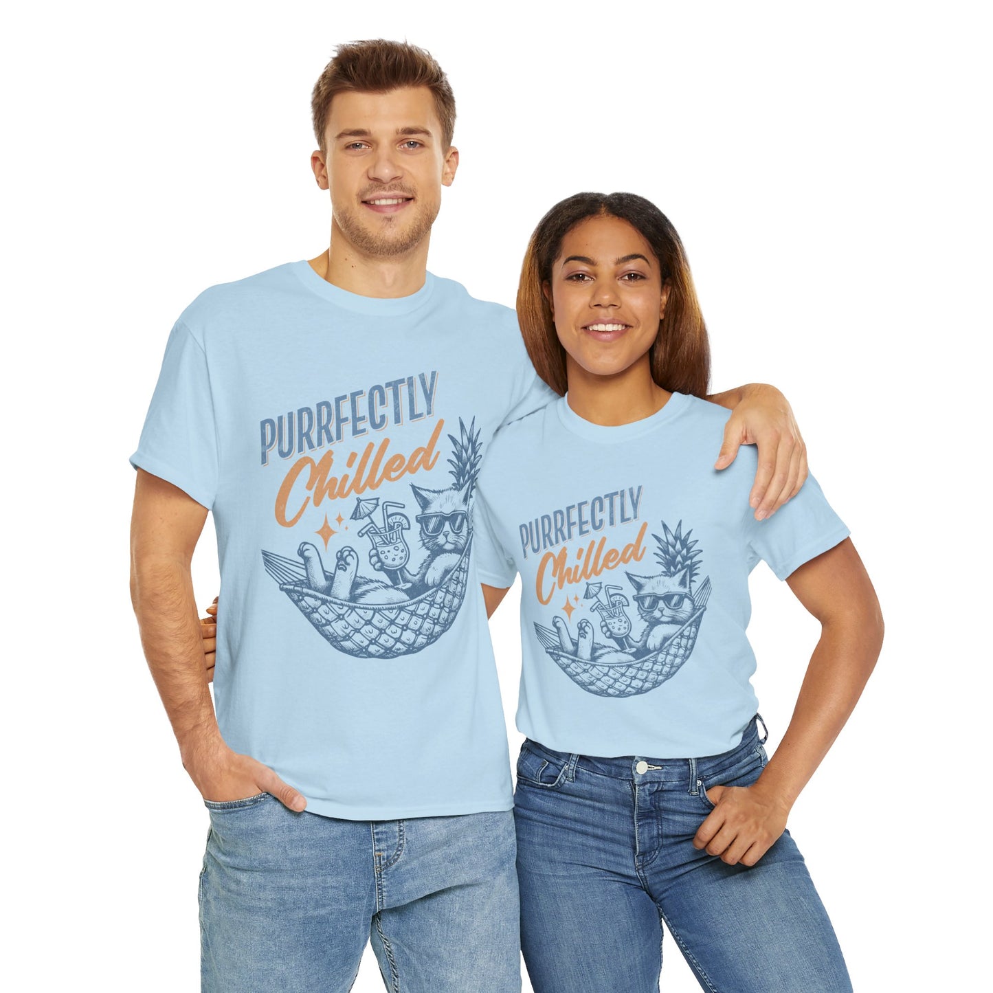 Perfectly Chilled - Cat Meme tee