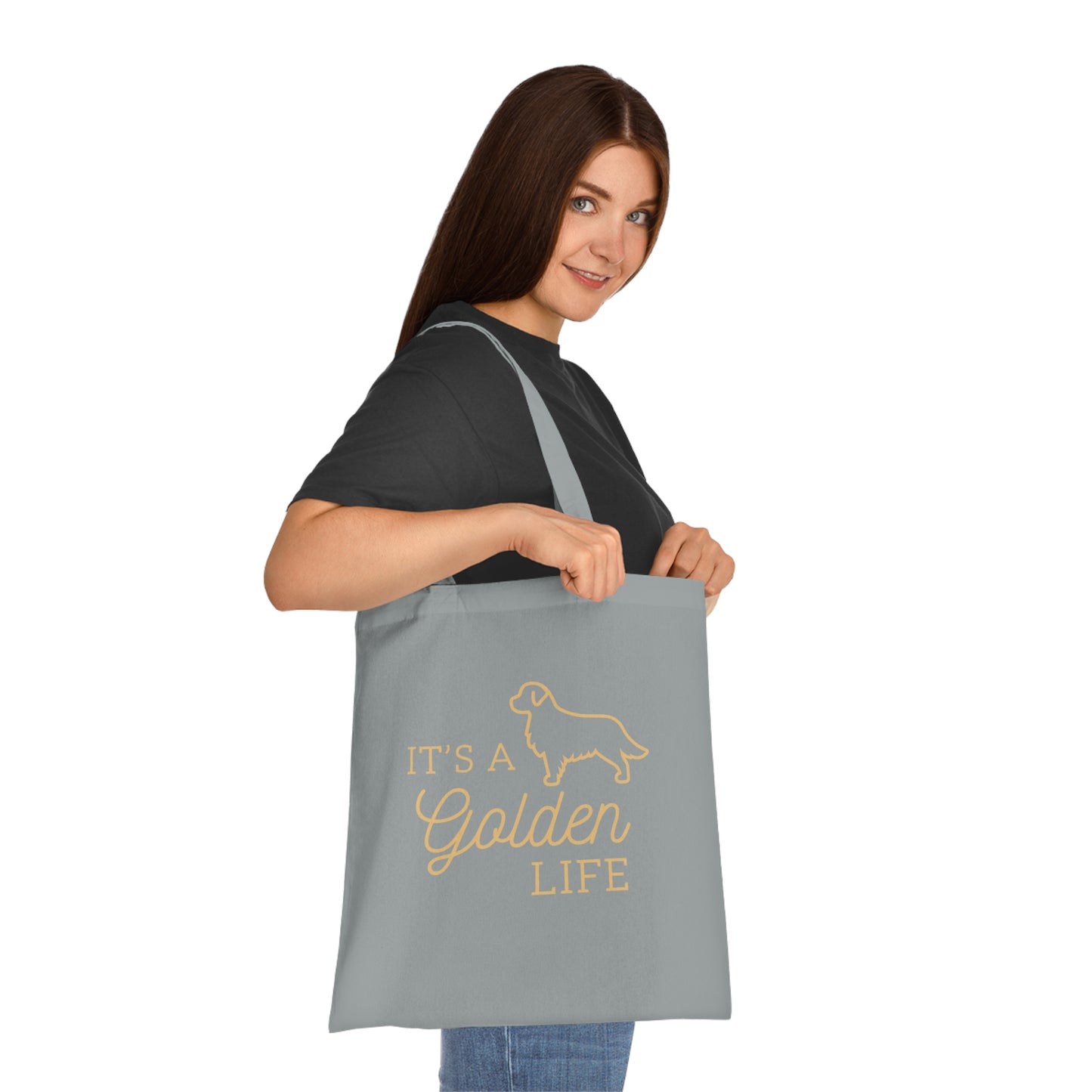 It's a Golden Life Cotton Tote - Golden Retriever Dog Lover Tote Bag