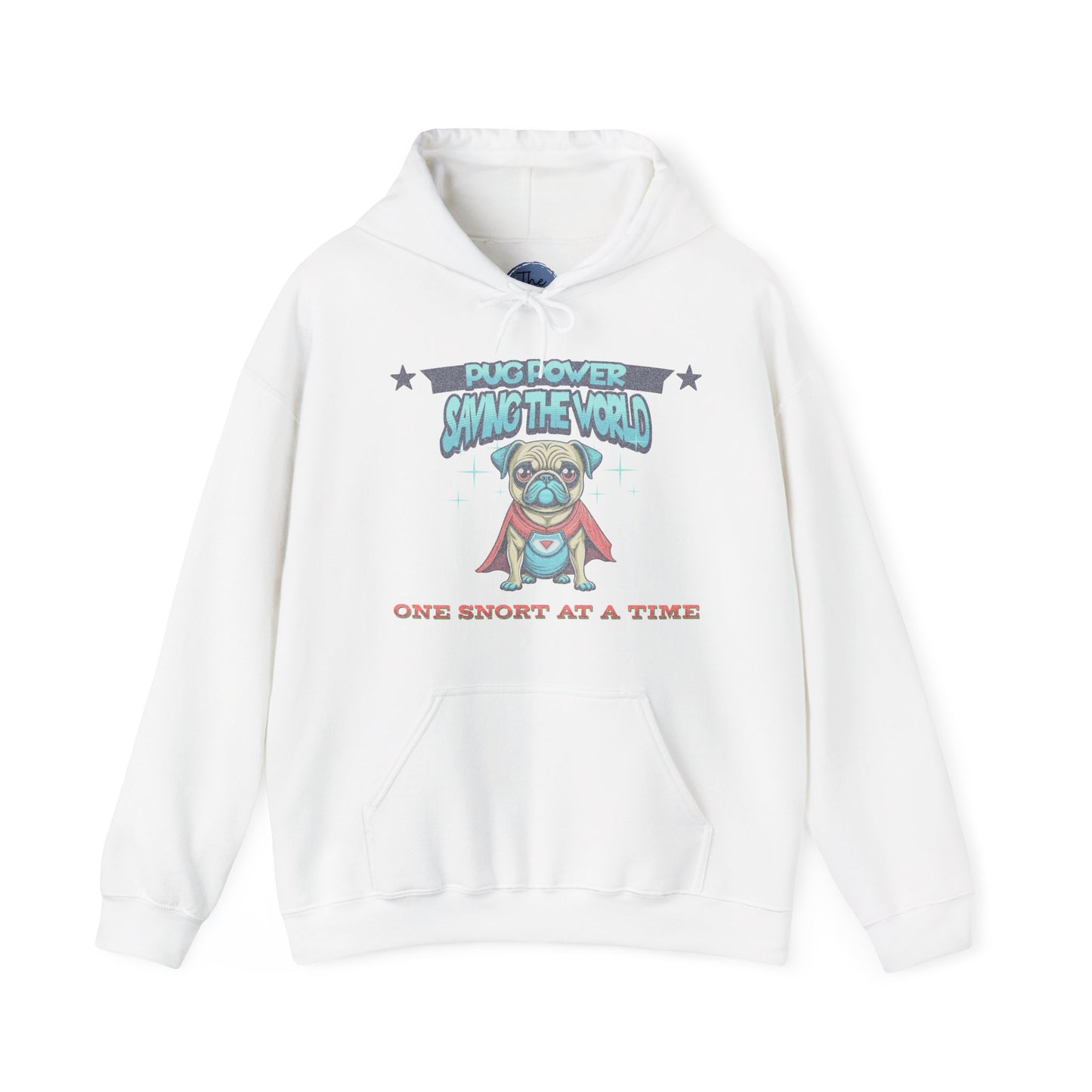 Superhero Pug Hoodie, Fun Pet Lover Sweatshirt, Gift for Dog Owners, Cozy Animal Hoodie, Cute Dog Sweatshirt