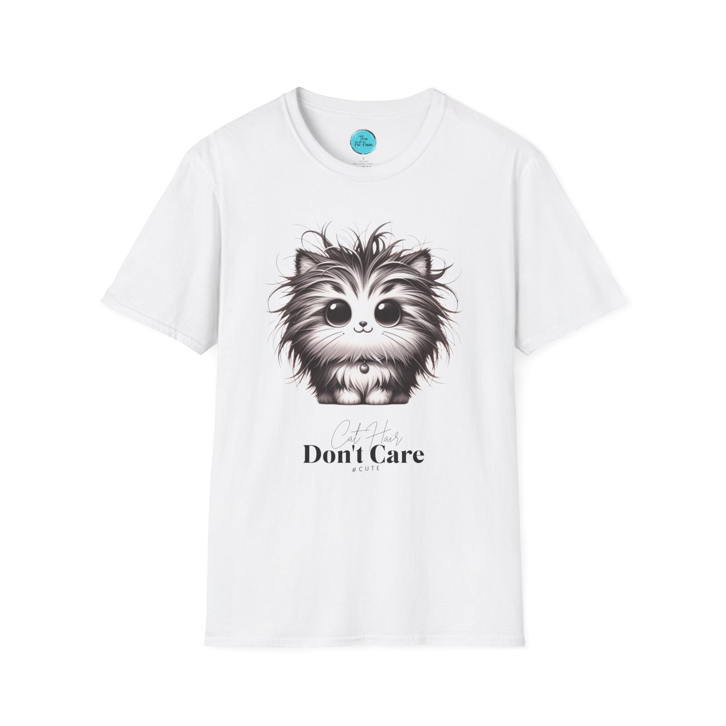 Cat Hair Don't Care - Cat meme Tee