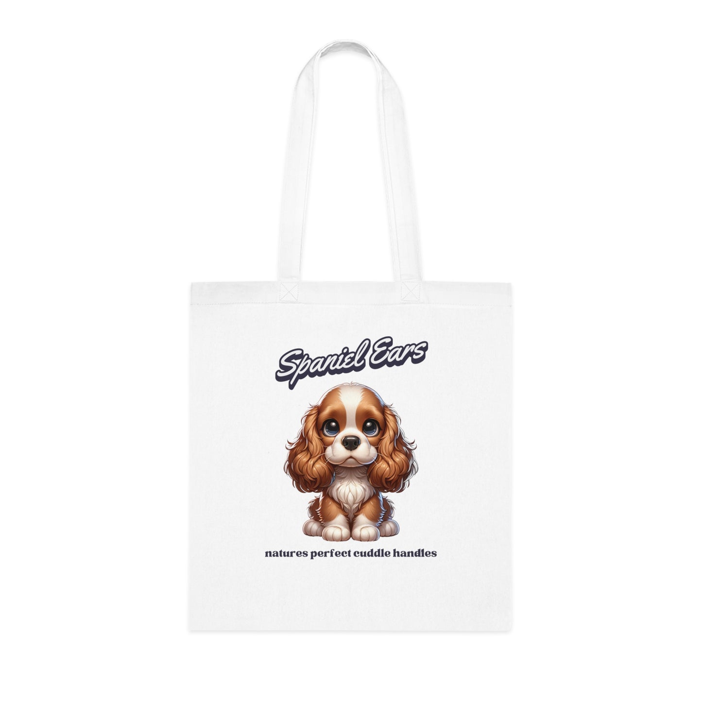 Cute Spaniel Ears Cotton Tote Bag, Dog Lover Gift, Eco-Friendly Shopping Bag, Pet Owner Essentials, Adorable Animal Art
