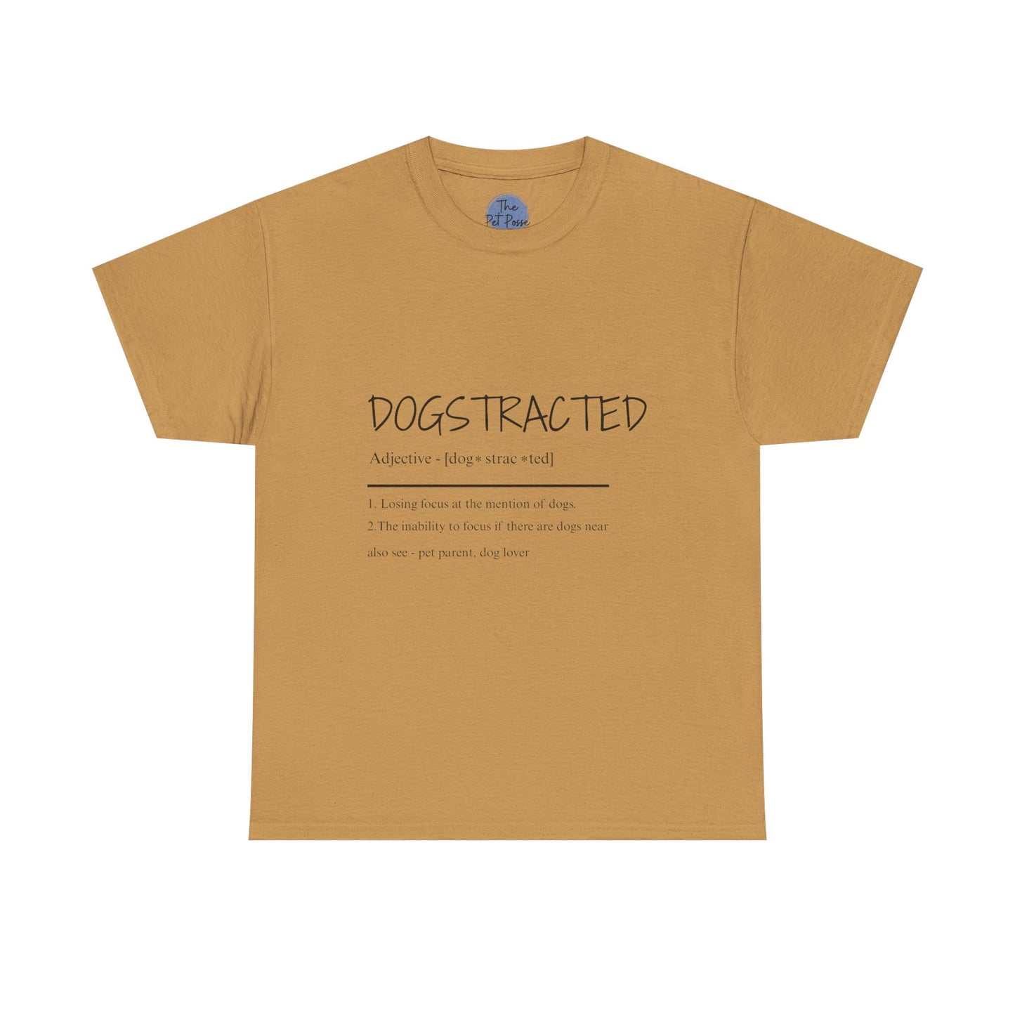 Dogstracted - Unisex Dog-Themed Heavy Cotton Tee - Perfect Gift for Dog Lovers, Casual Wear, Pet Owners, Birthdays, Dog Days