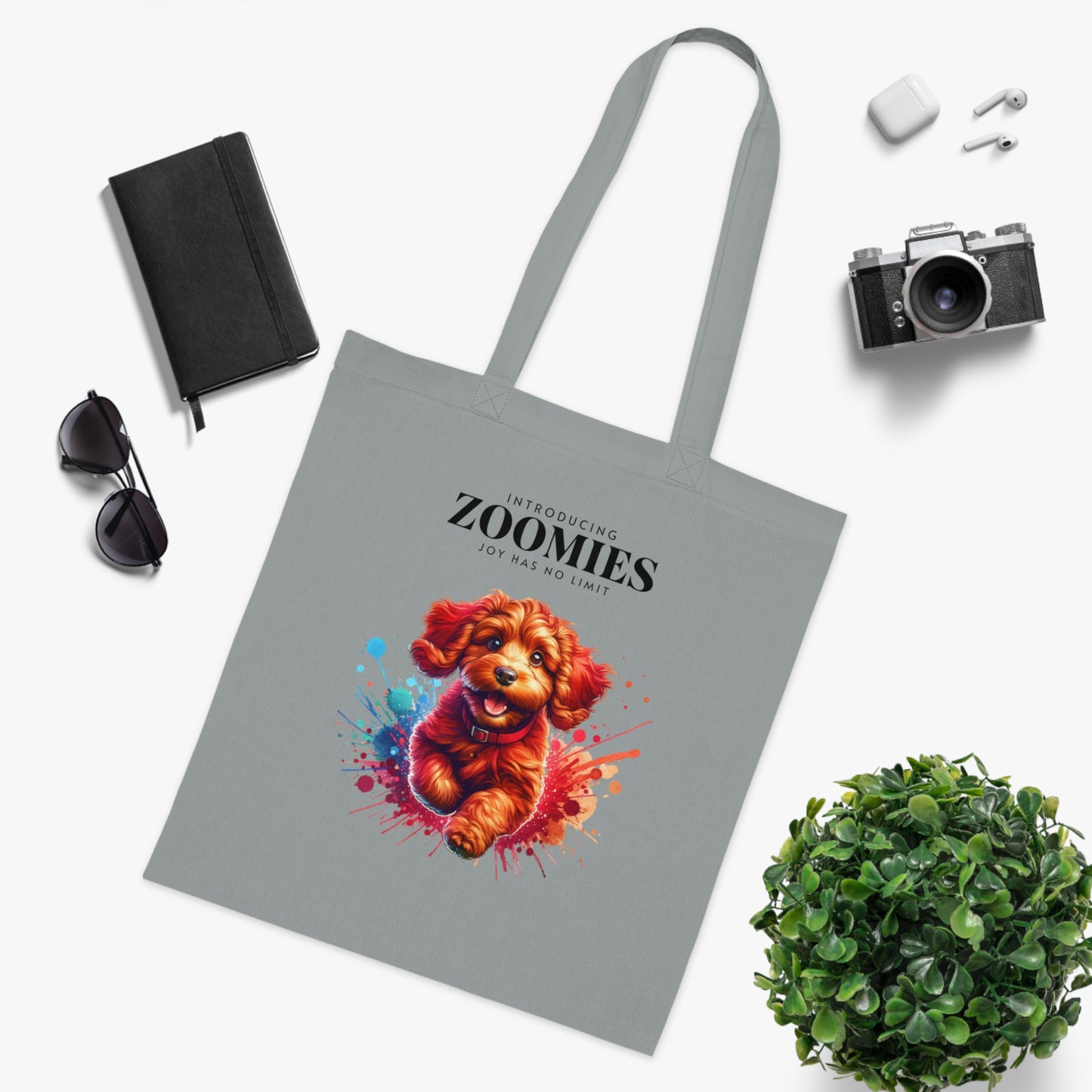 Zoomies - Joy has no limit – Cute Dog Canvas Shopper - Tote