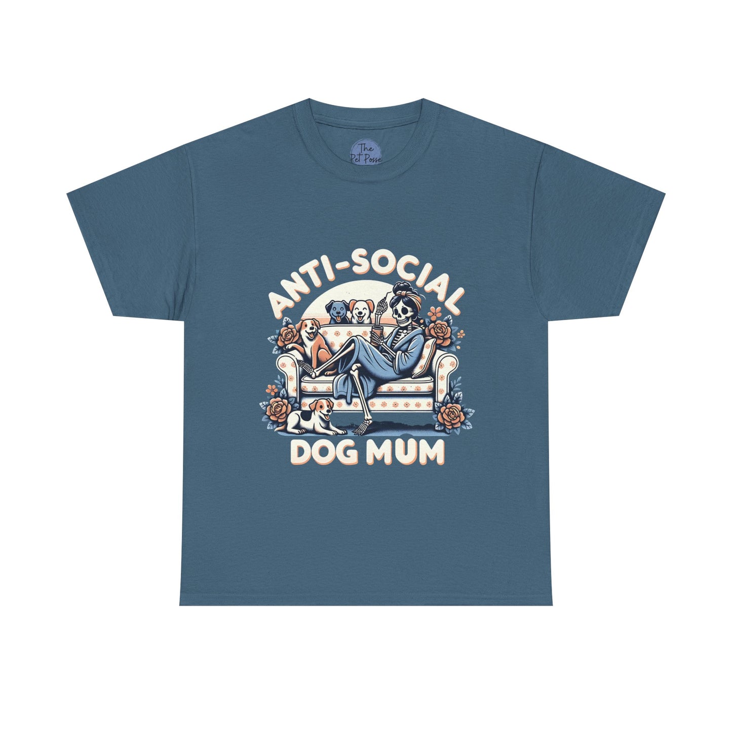 Anti-Social Dog Mum Tee | Funny Graphic T-Shirt for Dog Lovers, Pet Owners, Gifts for Pet Mums, Casual Wear, Dog-Themed Apparel
