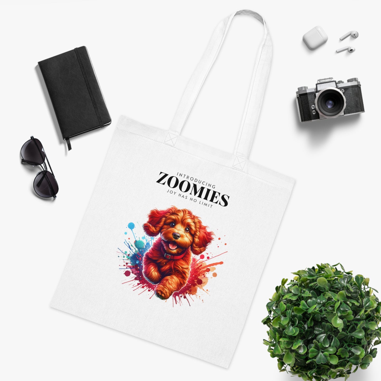 Zoomies - Joy has no limit – Cute Dog Canvas Shopper - Tote