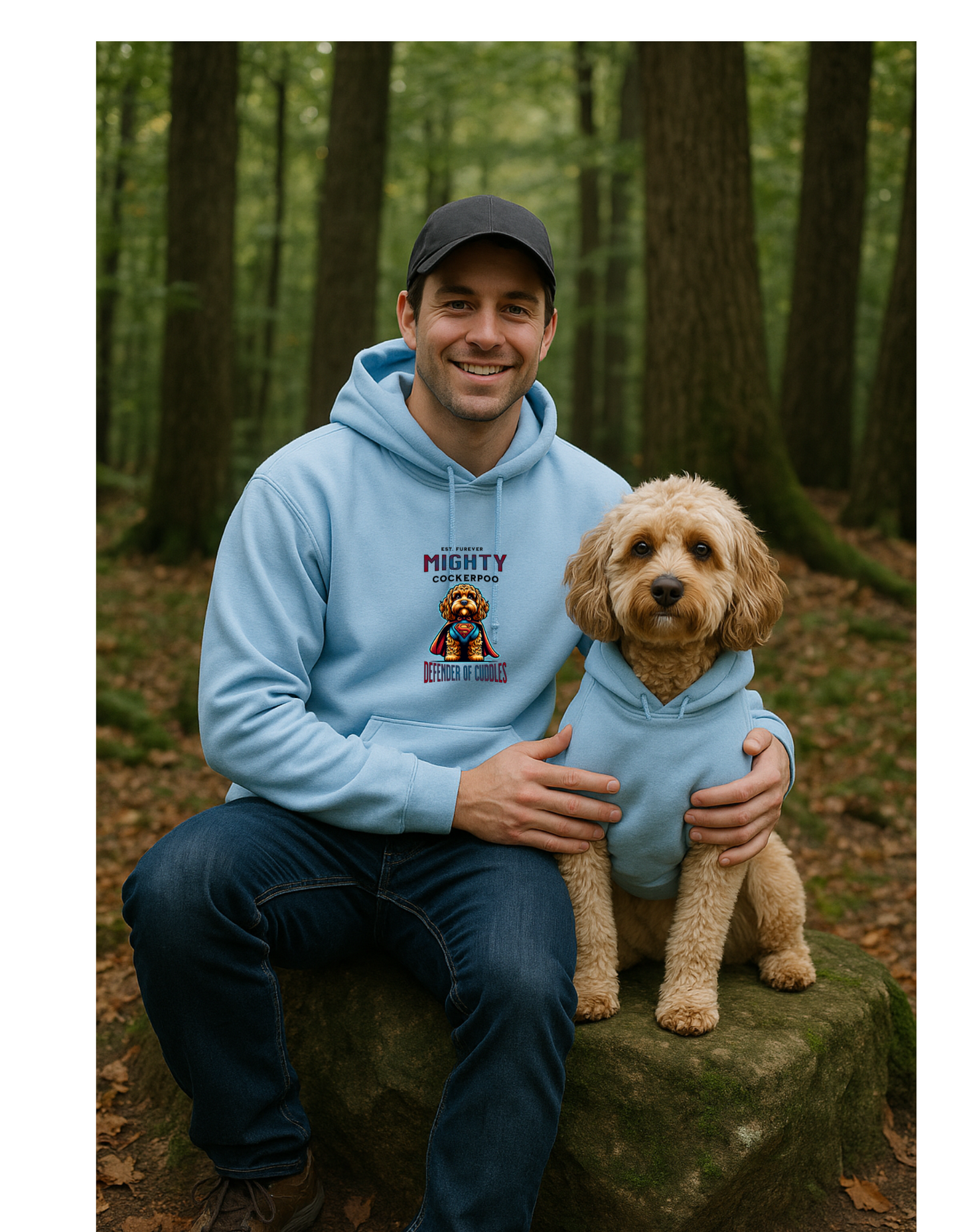 Mighty Cockerpoo  Hoodie | Cozy Pet Lover Gift, Animal Apparel, Dog Lover Hoodie, Cute Gift for Dog Owners, Fun Animal Sweatshirt