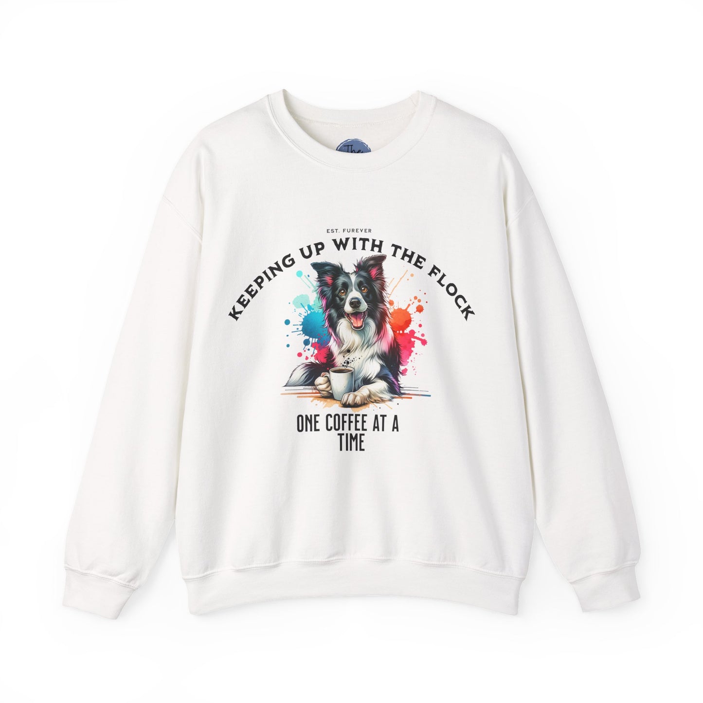Colorful Dog Lover Crewneck Sweatshirt, Keeping Up with the Flock, Border Collie, Animal Lover Gift, Comfy Casual Wear, Pet Owner Apparel, Perfect [...]