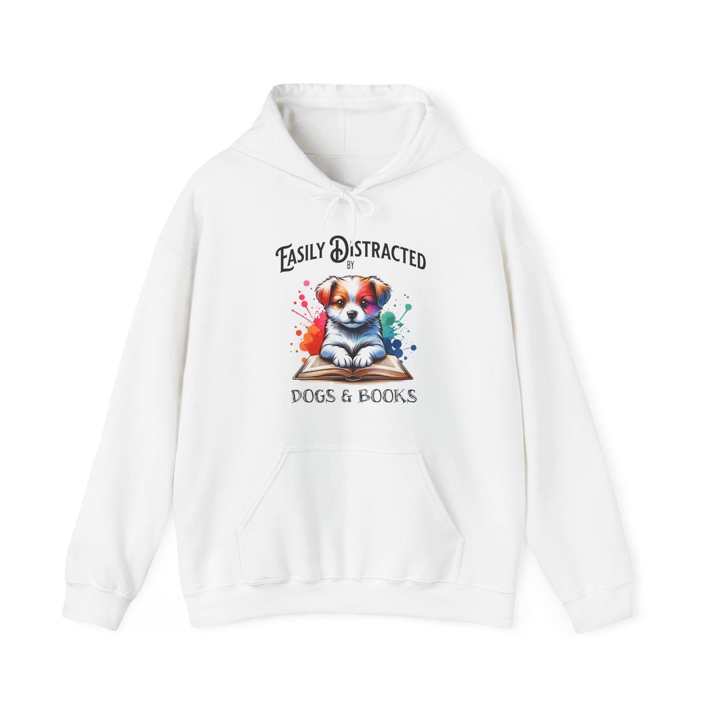 Easily Distracted Dogs & Books Hoodie