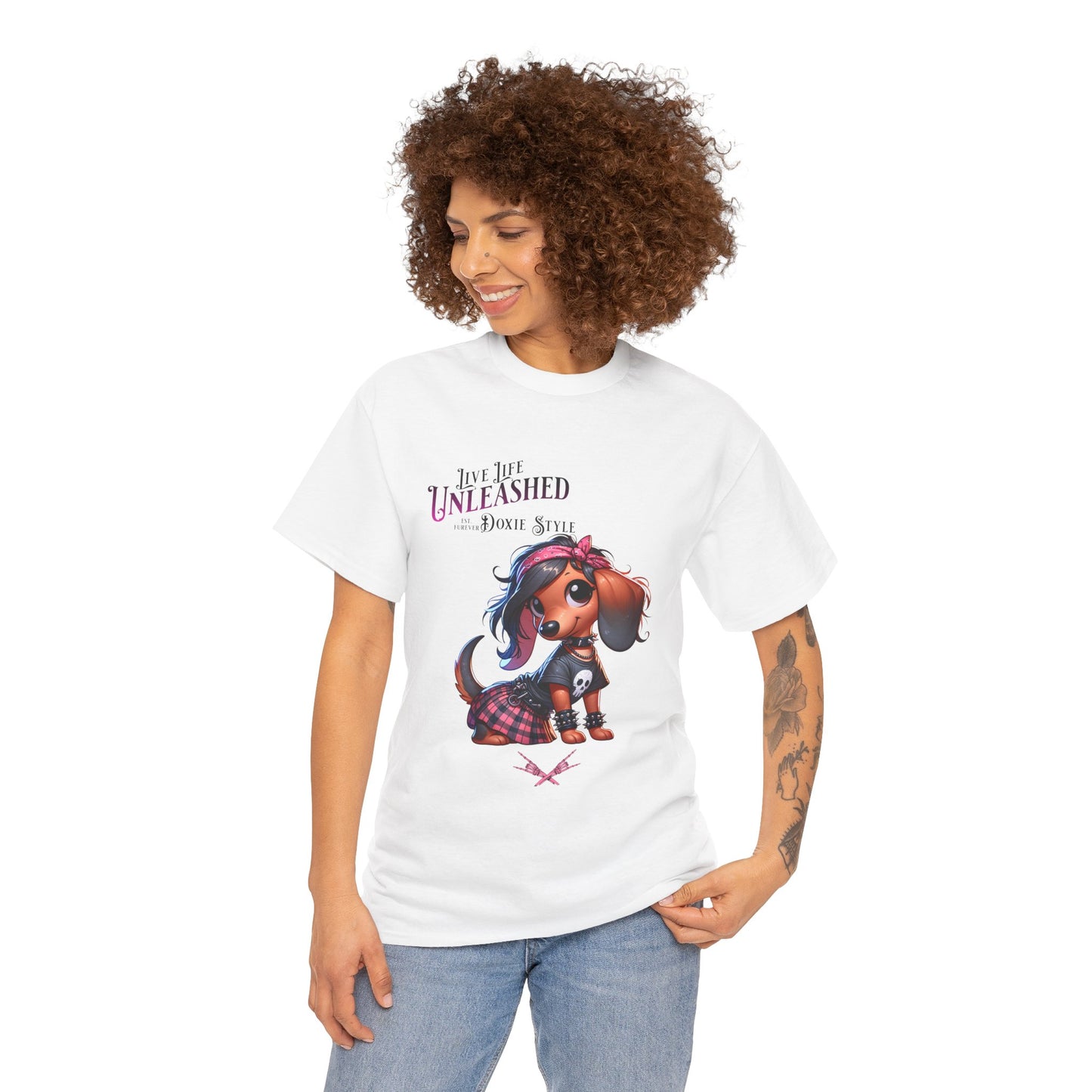 Doxie Style Unleashed  Dog Lover Tee, Cute Pet Shirt, Gift for Animal Lovers, Fun Casual T-Shirt for Every Day, Stylish Pet Apparel