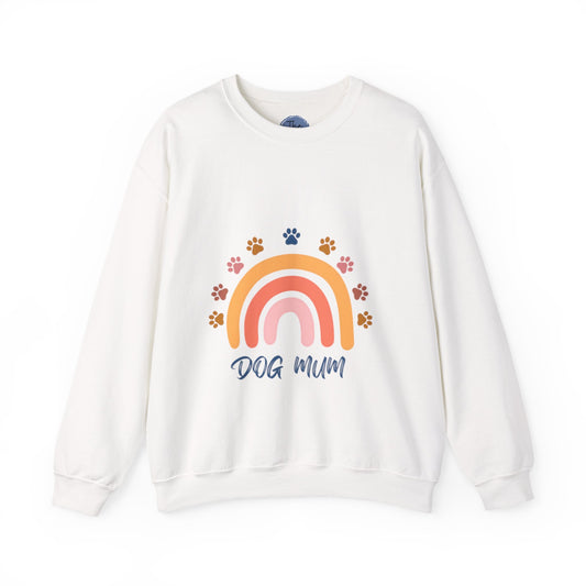 Rainbow Retro Dog Mum Sweatshirt | Cozy Gift for Pet Owners, Animal Lovers, Birthday, Mother’s Day, Everyday Wear