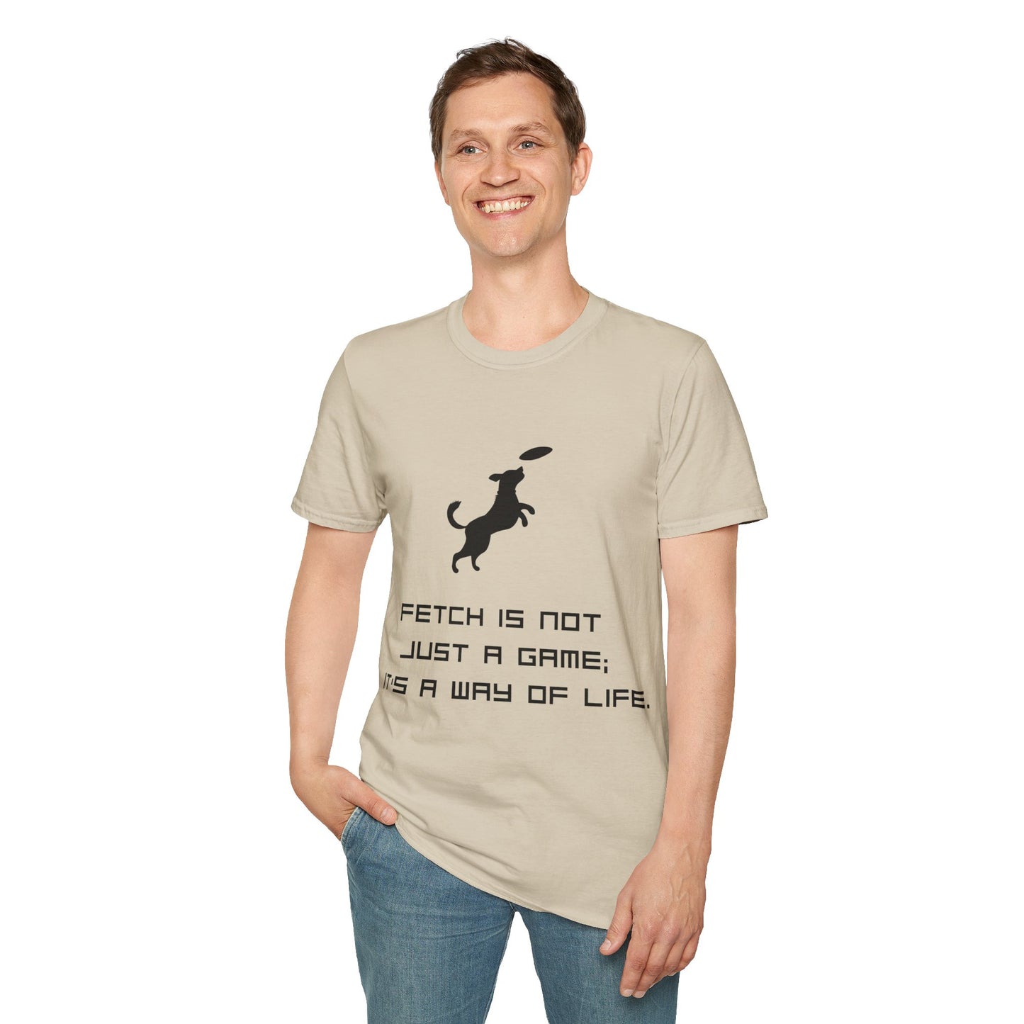 Funny Dog T-Shirt — “Fetch Not Just a Game, It’s a Wag of Life”