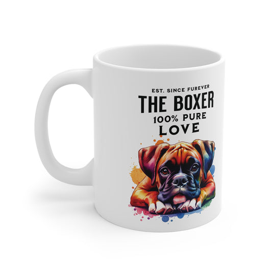 Boxer Dog Mug - 100% Pure Love,