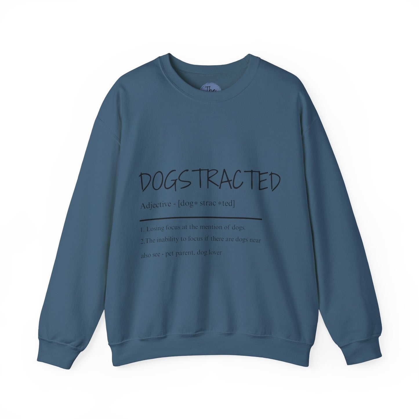 Dogstracted Crewneck Sweatshirt, Gift for Dog Lovers, Cozy Fashion, Pet-Themed Apparel, Animal Lover Sweatshirt