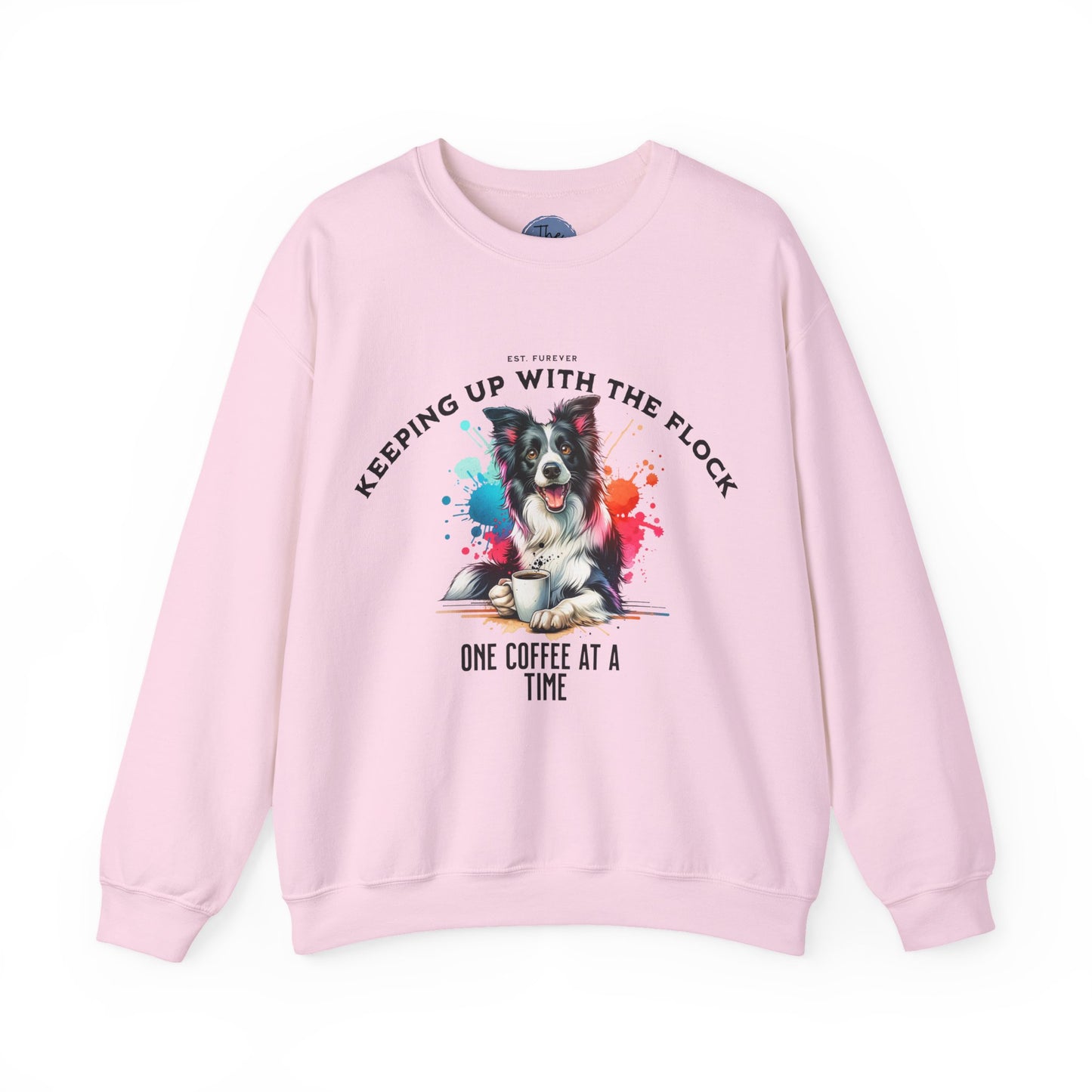 Colorful Dog Lover Crewneck Sweatshirt, Keeping Up with the Flock, Border Collie, Animal Lover Gift, Comfy Casual Wear, Pet Owner Apparel, Perfect [...]