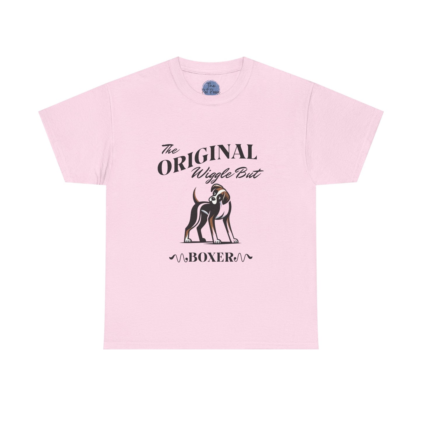 The Original Wiggle Butt Boxer Tee                                                                                                                               Funny Dog Lover T-Shirt, Pet Owner Gift, Boxer Breed Apparel, Casual Wear, Dog Mom Shirt