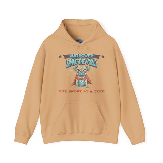 Superhero Pug Hoodie, Fun Pet Lover Sweatshirt, Gift for Dog Owners, Cozy Animal Hoodie, Cute Dog Sweatshirt