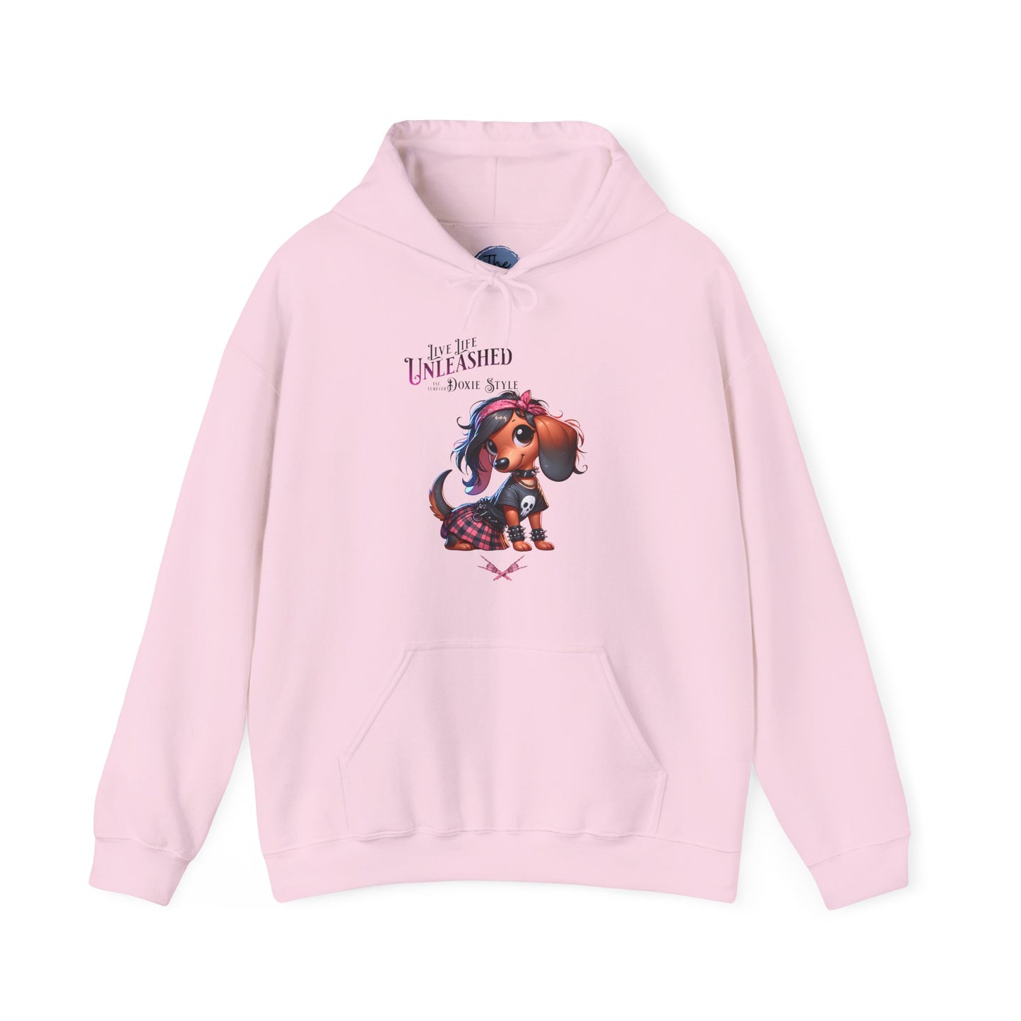 Doxie Style Unleashed : Unisex Heavy Blend Hooded Sweatshirt, Cozy Gift, Pet Lover Apparel, Animal Lover Hoodie, Unique Gift Idea