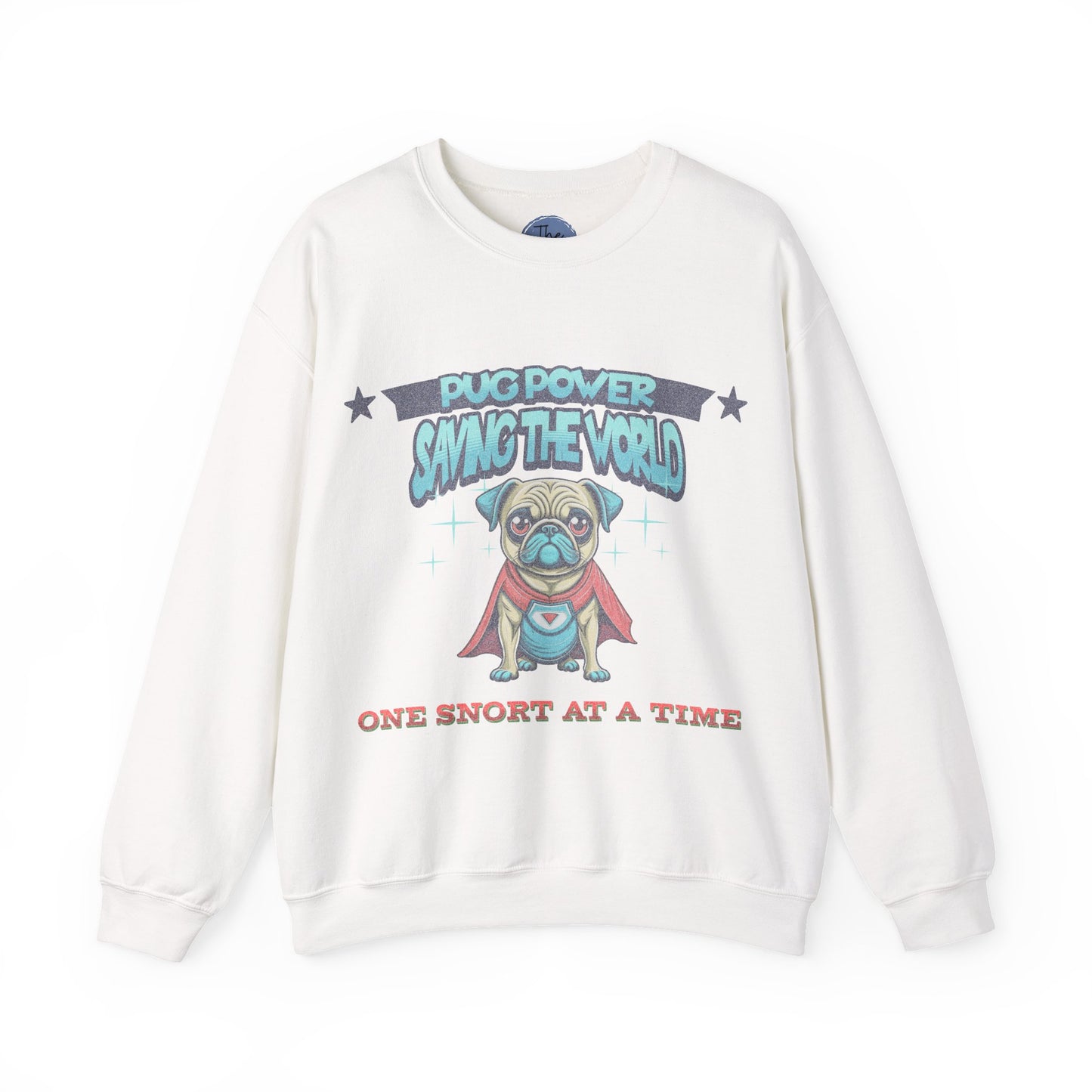 Cute Dog-Themed Sweatshirt for Pet Lovers, Pug Power, Gift for Dog Owners, Fun Sweatshirt for All Seasons, Ideal [...]