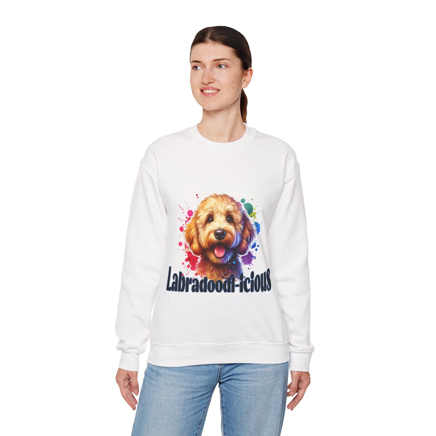 Labradoodle-Licious Sweatshirt | Cozy Dog Lover Gift, Animal Sweater, Pet Owner Apparel, Funny Dog Shirt, Cute Crewneck