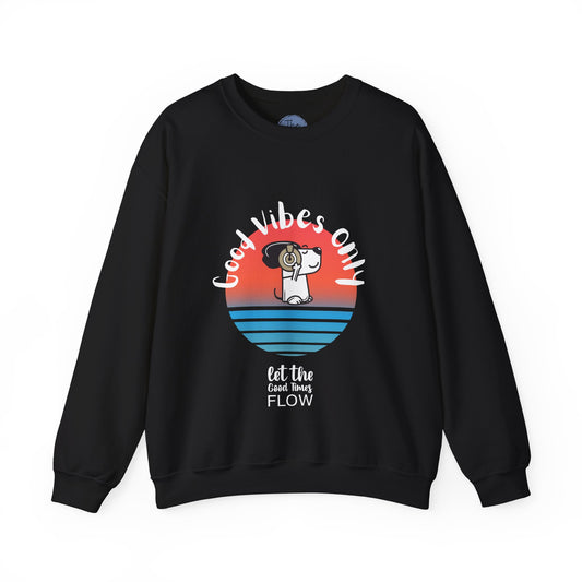 Good Vibes Only Sweatshirt, Unisex Crewneck, Cozy Sweatshirt for Relaxation, Gift for Friends, Casual Wear, Beach Vibes Apparel