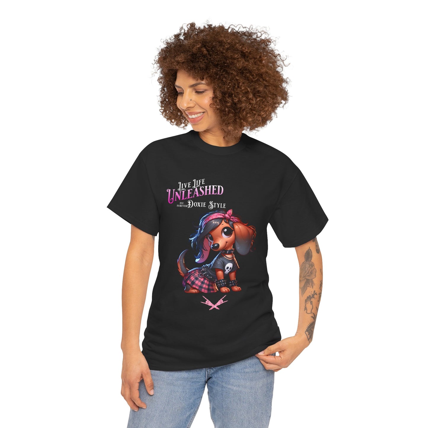 Doxie Style Unleashed  Dog Lover Tee, Cute Pet Shirt, Gift for Animal Lovers, Fun Casual T-Shirt for Every Day, Stylish Pet Apparel