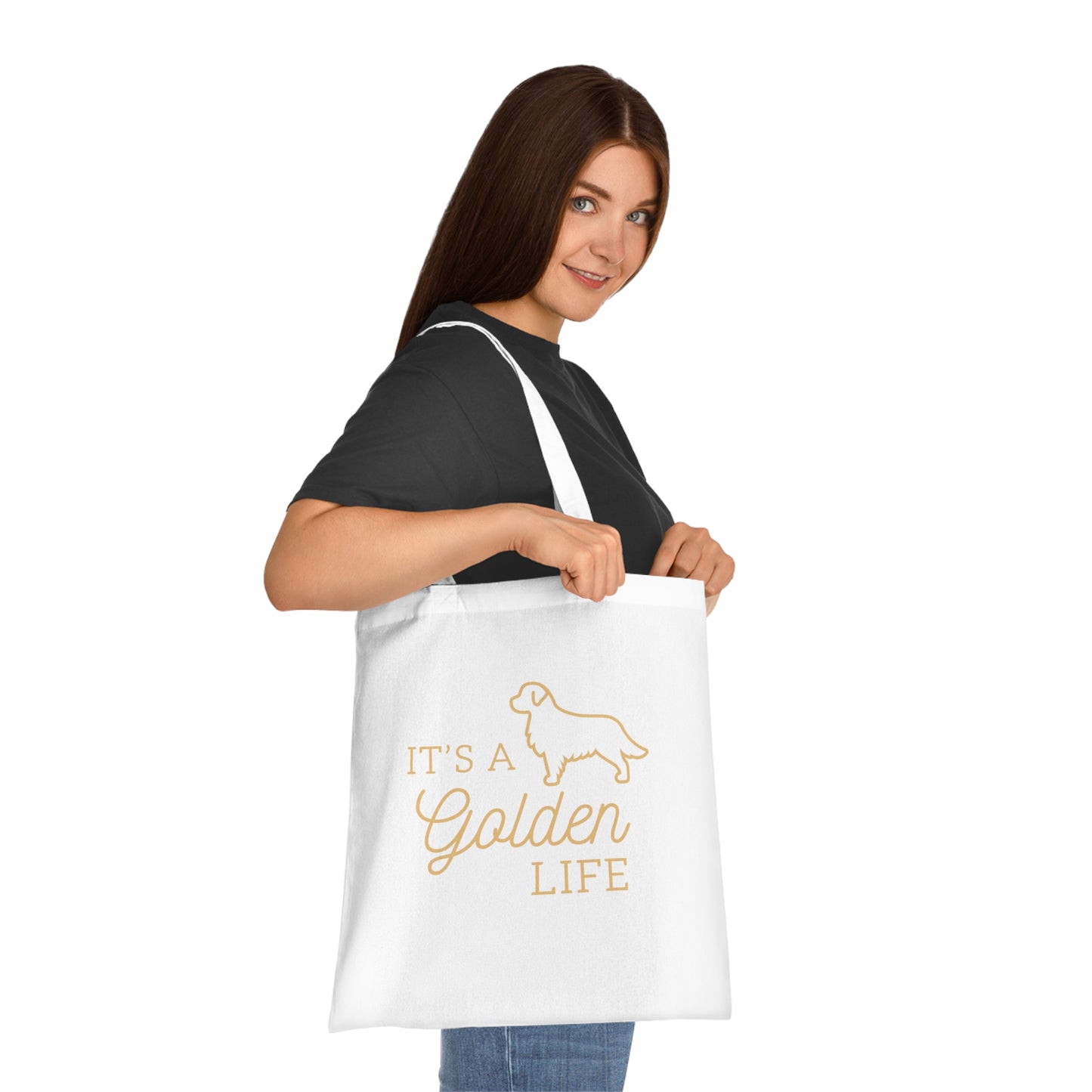 It's a Golden Life Cotton Tote - Golden Retriever Dog Lover Tote Bag