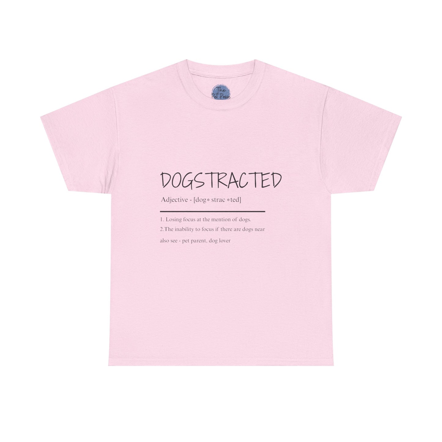 Dogstracted - Unisex Dog-Themed Heavy Cotton Tee - Perfect Gift for Dog Lovers, Casual Wear, Pet Owners, Birthdays, Dog Days