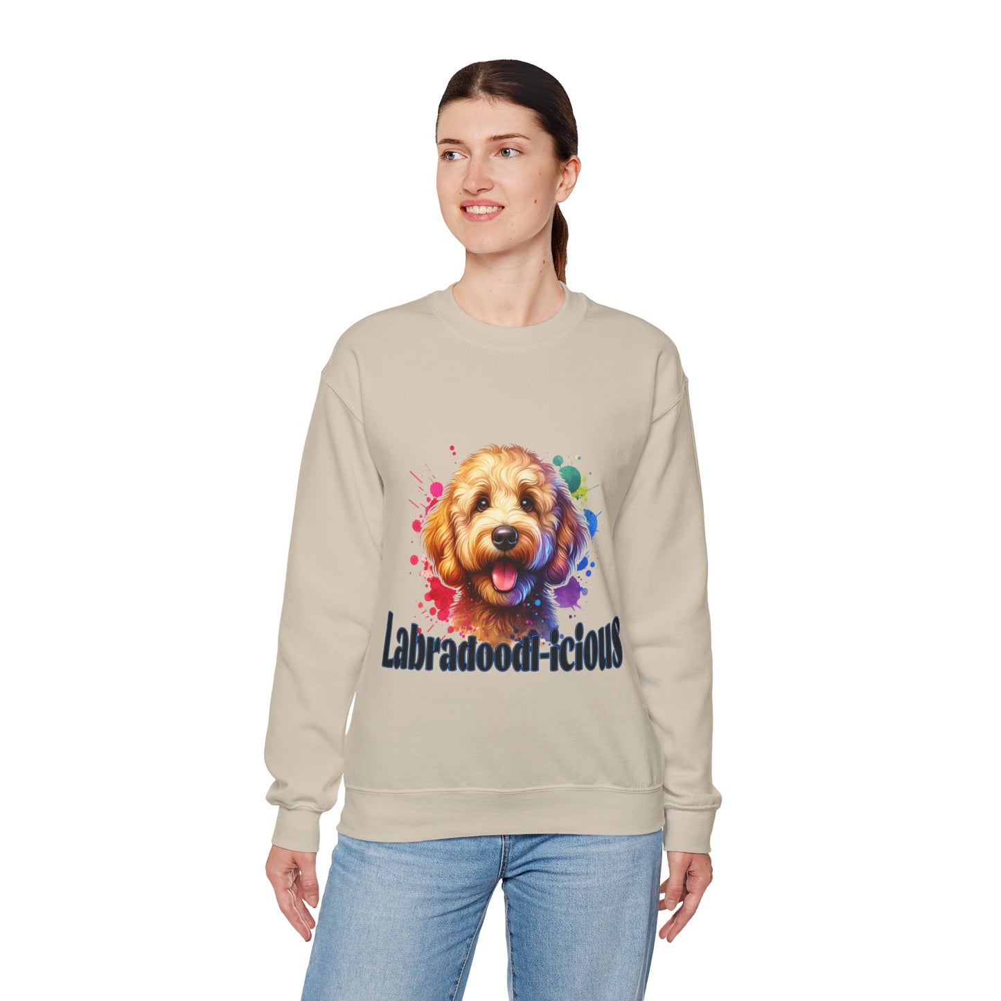 Labradoodle-Licious Sweatshirt | Cozy Dog Lover Gift, Animal Sweater, Pet Owner Apparel, Funny Dog Shirt, Cute Crewneck